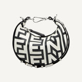 Fendi x Marc Jacobs Fendigraphy Black and White Nano Hobo Bag