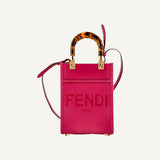 Fendi Sunshine Shopper Fuchsia Pink Small Handbag Crossbody Bag