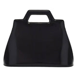 Salvatore Ferragamo Wanda Black Patent Leather Top Handle Handbag