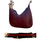 Gucci Attaché Burgundy Leather Small Shoulder Bag