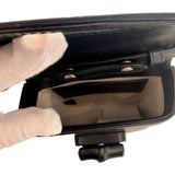 Gucci Bamboo 1947 Black Leather Mini Handbag Top Handle Bag