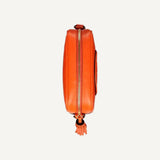Gucci Blondie GG Patch Diagonal Stitching Orange Leather Crossbody Handbag