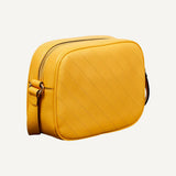 Gucci Blondie GG Patch Diagonal Stitching Yellow Leather Crossbody Handbag