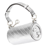Gucci Blondie Metallic Silver Leather Mini Shoulder Bag