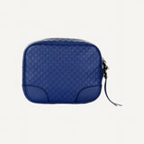 Gucci Bree Microguccissima Caspian Blue Leather Crossbody Bag