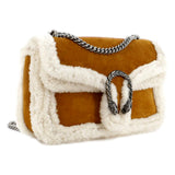 Gucci Dionysus Shearling Medium Suede Bag