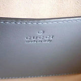 Gucci GG Marmont Silver Gray Leather Medium Chain Shoulder Tote Bag
