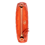 Gucci GG Quilted Matelassé Orange Leather Mini Shoulder Bag