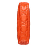 Gucci GG Quilted Matelassé Orange Leather Mini Shoulder Bag