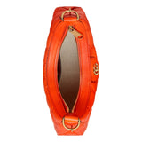 Gucci GG Quilted Matelassé Orange Leather Small Shoulder Handbag