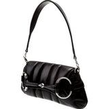 Gucci Horsebit Vertical Black Quilted Leather Small Chain Shoulder Bag