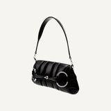 Gucci Horsebit Vertical Black Quilted Leather Small Chain Shoulder Bag