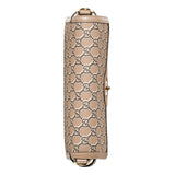 Gucci Luce Optical Printed GG Beige Leather Shoulder Bag