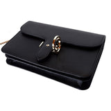 Gucci Marmont Black Leather Interlocking GG Gold Chain Strap Crossbody Handbag
