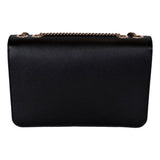 Gucci Marmont Black Leather Interlocking GG Gold Chain Strap Crossbody Handbag