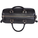 Gucci Microguccissima GG Black Leather Embossed Boston Bag