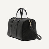 Gucci Microguccissima GG Black Leather Embossed Boston Bag