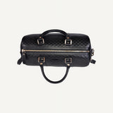 Gucci Microguccissima GG Black Leather Embossed Boston Bag