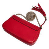 Gucci Soho Disco GG Tassel Chain Red Leather Flap Crossbody Bag