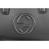 Gucci Soho Black Leather Structured Small Tote Crossbody Bag