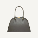 Prada Saffiano Marmo Gray Soft Calfskin Medium Top Handle Handbag