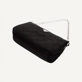 Prada Black Tessuto Nylon Quilted Chain Crossbody Bag