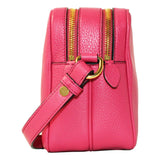 Prada Peonia Pink Vitello Phenix Leather Double Zip Crossbody Bag