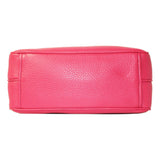 Prada Peonia Pink Vitello Phenix Leather Double Zip Crossbody Bag