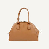 Prada Saffiano Caramel Brown Soft Calfskin Medium Top Handle Handbag