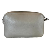 Prada Vitello Daino Leather Sabbia Beige Web Strap Camera Crossbody Bag