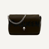 Alexander McQueen Army Green Nylon Graffiti Skull Shoulder Bag