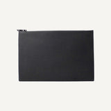 Alexander McQueen Black Leather Perforated Flat Pouch Wallet