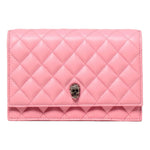 Alexander McQueen Pink Quilted Leather Skull Shoulder Bag