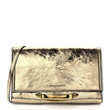 Alexander McQueen Small Story Gold Crash Calf Leather Shoulder Bag