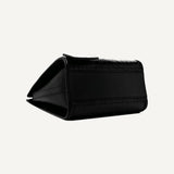 Alexander McQueen The Short Story Black Croc Print Leather Satchel Bag
