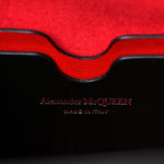 Alexander McQueen The Short Story Black Croc Print Leather Satchel