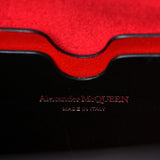 Alexander McQueen The Short Story Black Croc Print Leather Satchel