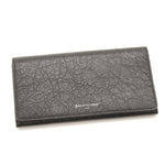 Balenciaga Antracite Grey Arena Leather Long Wallet
