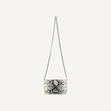 Balenciaga B Python Print Calfskin Leather Wallet on Chain Bag