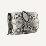 Balenciaga B Python Print Calfskin Leather Wallet on Chain Bag