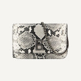 Balenciaga B Python Print Calfskin Leather Wallet on Chain Bag