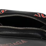 Balenciaga Black Calfskin Leather Sport Print Phone Holder Bag