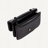 Balenciaga Black Shiny Calfskin Leather Chain Wallet Shoulder Bag