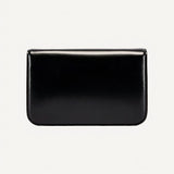 Balenciaga Black Shiny Calfskin Leather Chain Wallet Shoulder Bag