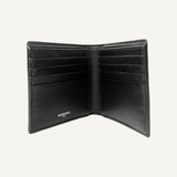 Balenciaga Cash Black Calfskin Leather Perforated Bifold Wallet
