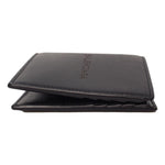 Balenciaga Cash Black Calfskin Leather Perforated Bifold Wallet