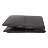 Balenciaga Cash Black Calfskin Leather Perforated Bifold Wallet