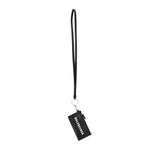 Balenciaga Cash Logo Black Grain Leather Neck Lanyard Card Holder Wallet