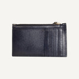 Balenciaga Cash Navy Leather Large Coin Card Holder Wallet