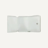 Balenciaga Everyday White Leather Logo Mini Trifold Wallet